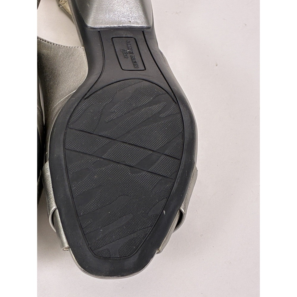 Anne Klein Aklovesome Pewter Metallic Sling Back Shoes iflex Size 7M Comfort - Picture 10 of 15